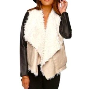 Billabong Designers Closet Suede, Leather, Sherpa jacket. Cute fit & stylish.